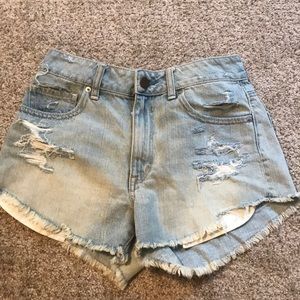 American eagle high waisted jean shorts